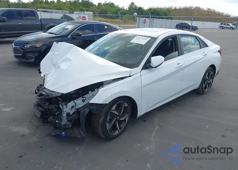 2021 Hyundai Elantra Limited z USA, uszkodzony, nr VIN 5NPLP4AG9MH019702